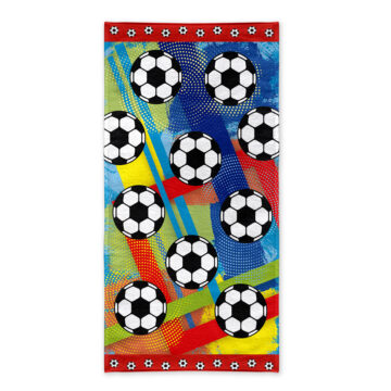 TOALLA PLAYA VELOUR FUTBOLISTICO
