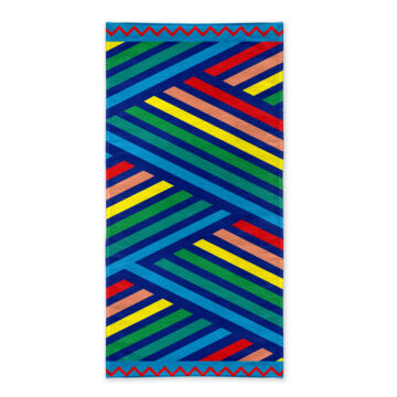TOALLA PLAYA VELOUR ZIGZAG