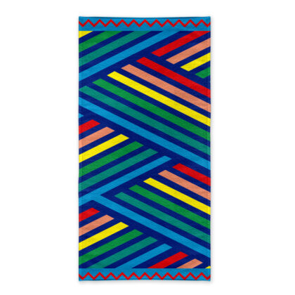 TOALLA PLAYA VELOUR ZIGZAG