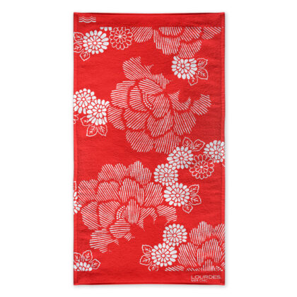 TOALLA PLAYA JACQUARD 100X180 CM FLOWERS