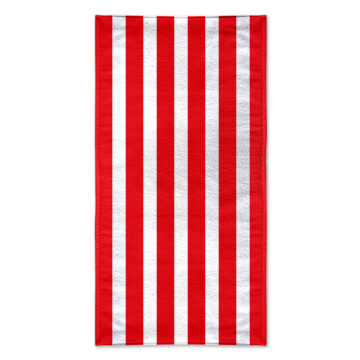 TOALLA PLAYA JACQUARD 86X160 STRIPE ROJO