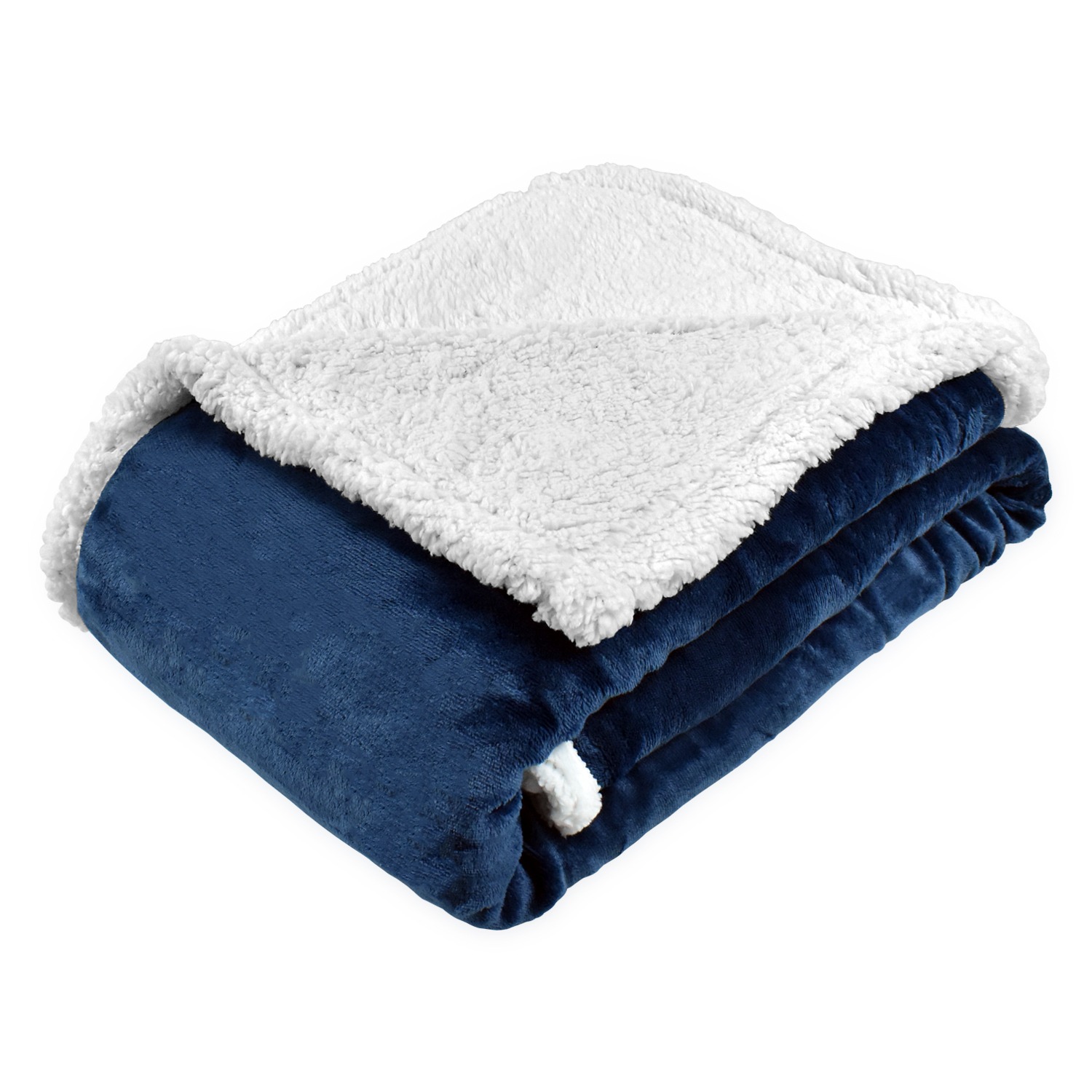 Frazada Sherpa Navy