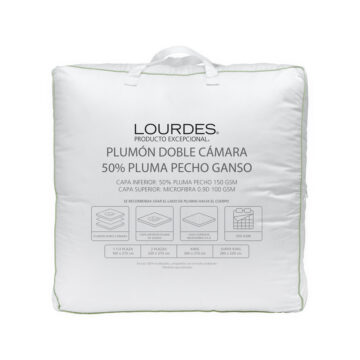 Plumón Lourdes Doble Cámara – Pluma Natural/Microfibra